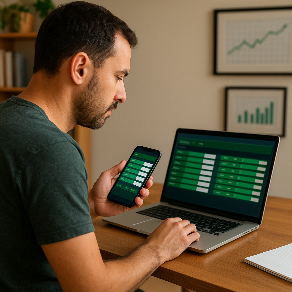 Apostas esportivas no Brasil: como funcionam e o que observar antes de apostar 2 Apostador brasileiro comparando odds em diferentes mercados esportivos