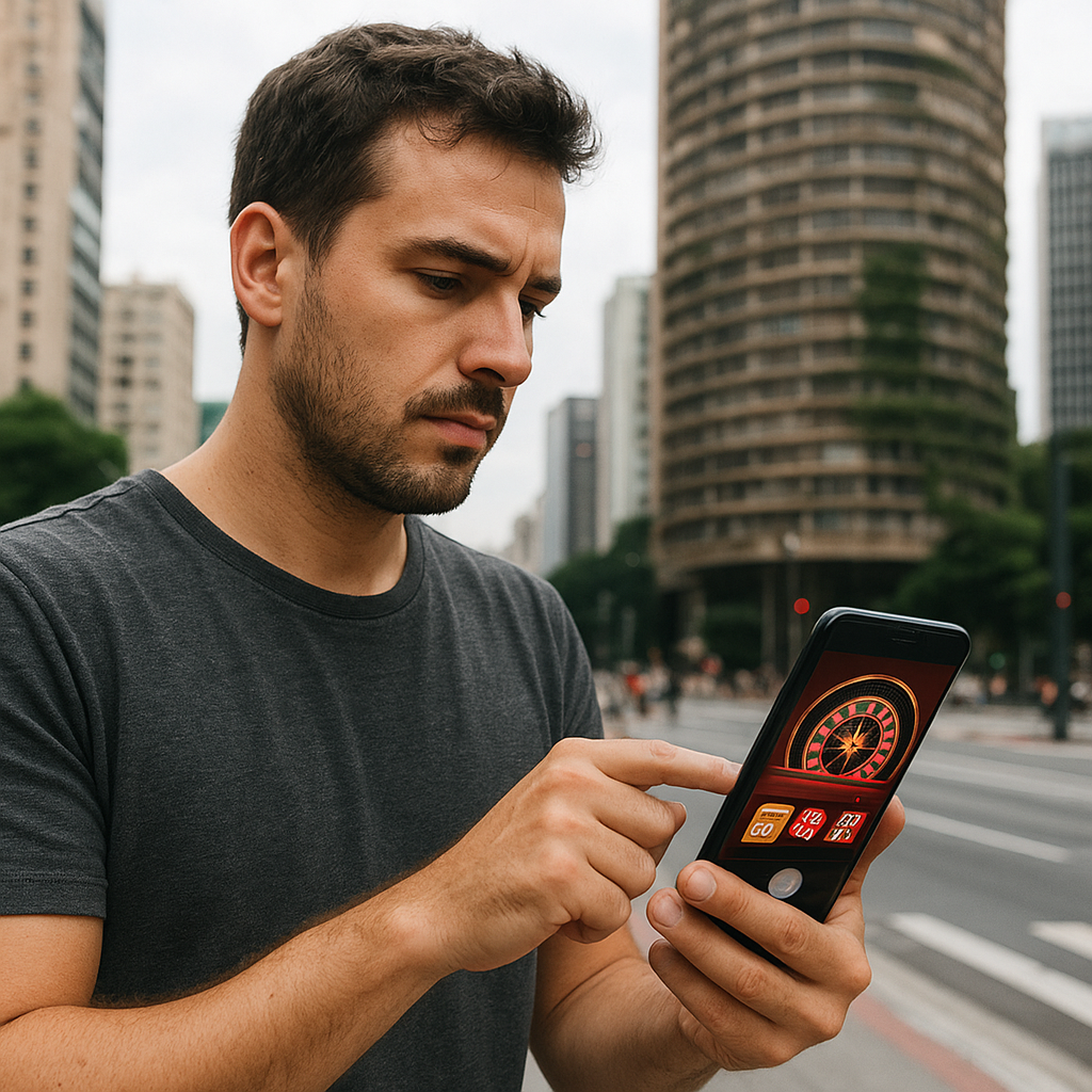 Cassino online em São Paulo: o que os jogadores da capital mais procuram 2 Jogador em São Paulo acessando cassino online no celular